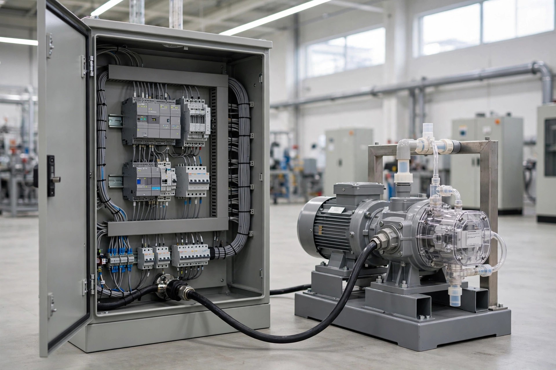 KDV-A 计量泵 4~20mA 信号接线与 PLC 对接示意